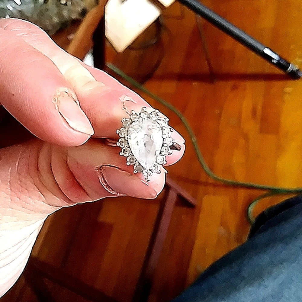 Halo Pearl diamond wedding band